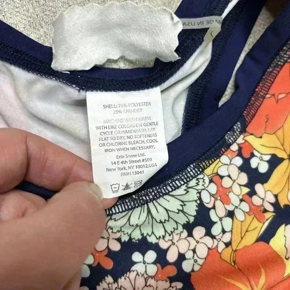 Erin Snow Athletic Tank Top Racer Back Floral - Picture 5 of 8